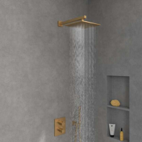 Cap de duș Villeroy&Boch, Universal Showers, pătrat, 25 x 25 cm, brushed gold